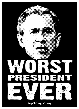 president bush 9 11. President George Bush leaves