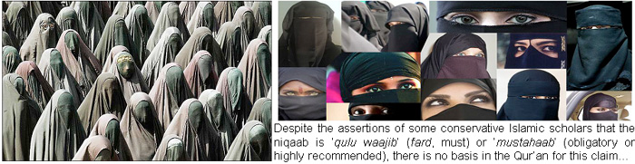 Muslim women veiling