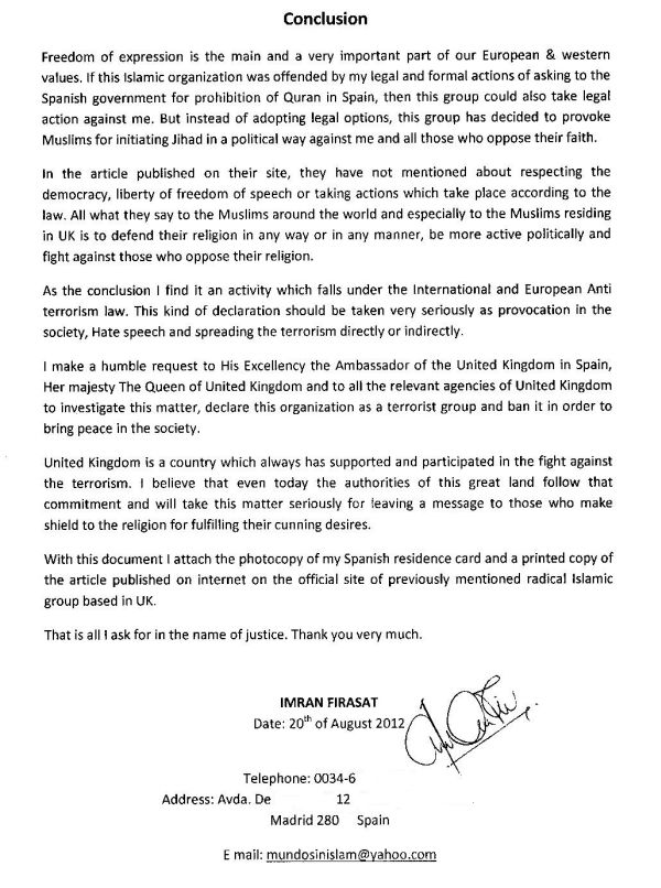 imran-firasat-british-embassy complaint against MPAC UK