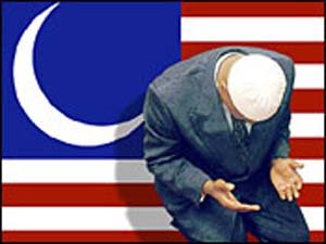 American flag in Islamic-dominated America